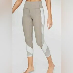 Athleta Taupe and White Leggings